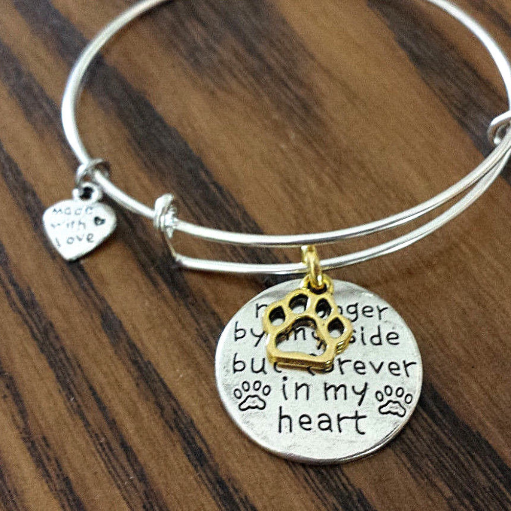 New Paw Print Bracelet Forever in my Heart Memory